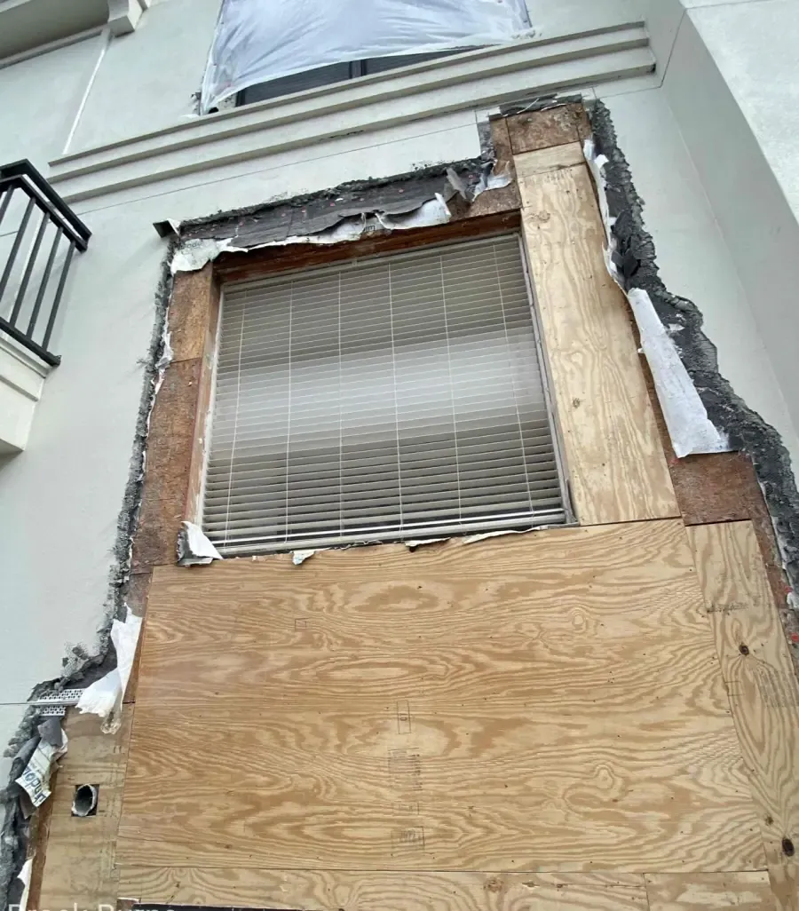 Window sheathing detail during stucco recladding