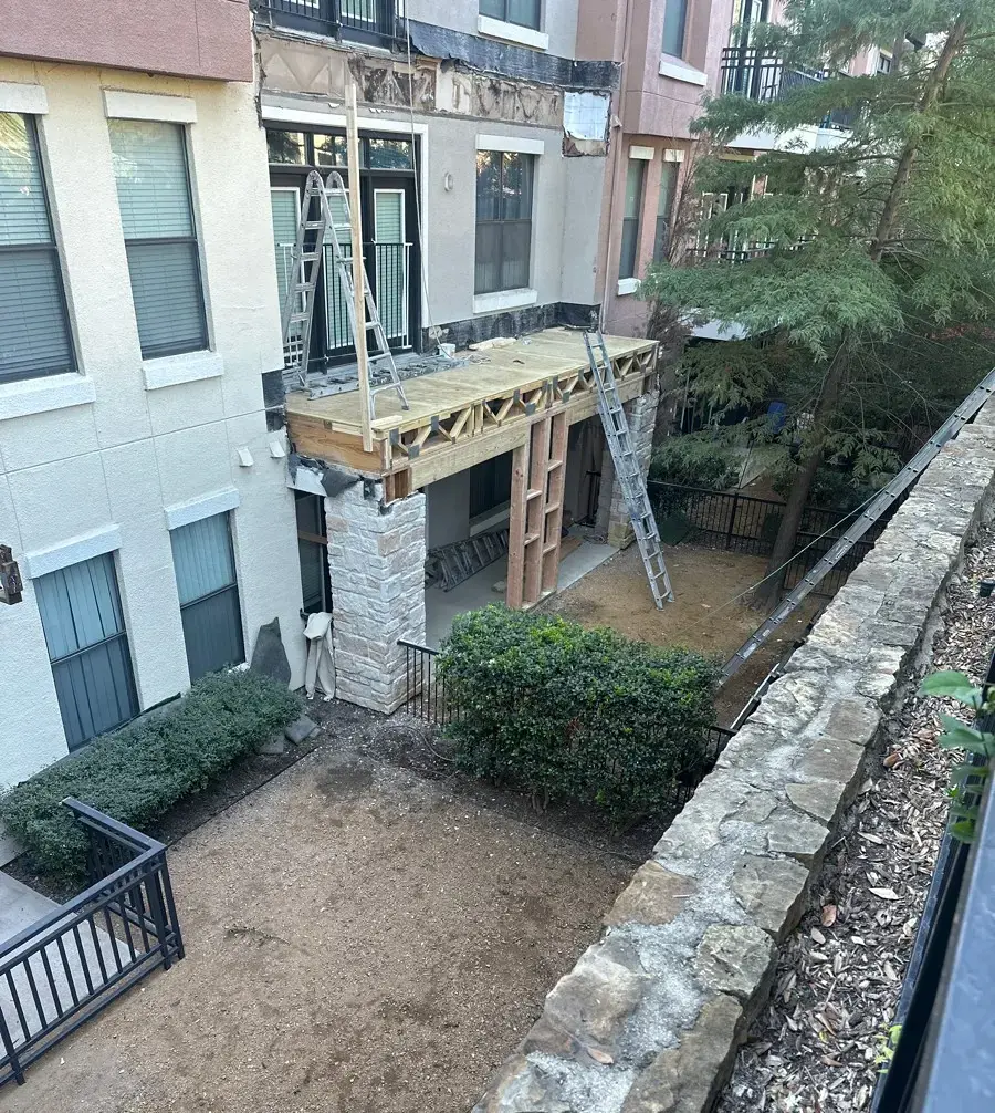 Balcony Rebuild — T-Rock Construction Fire Restoration project
